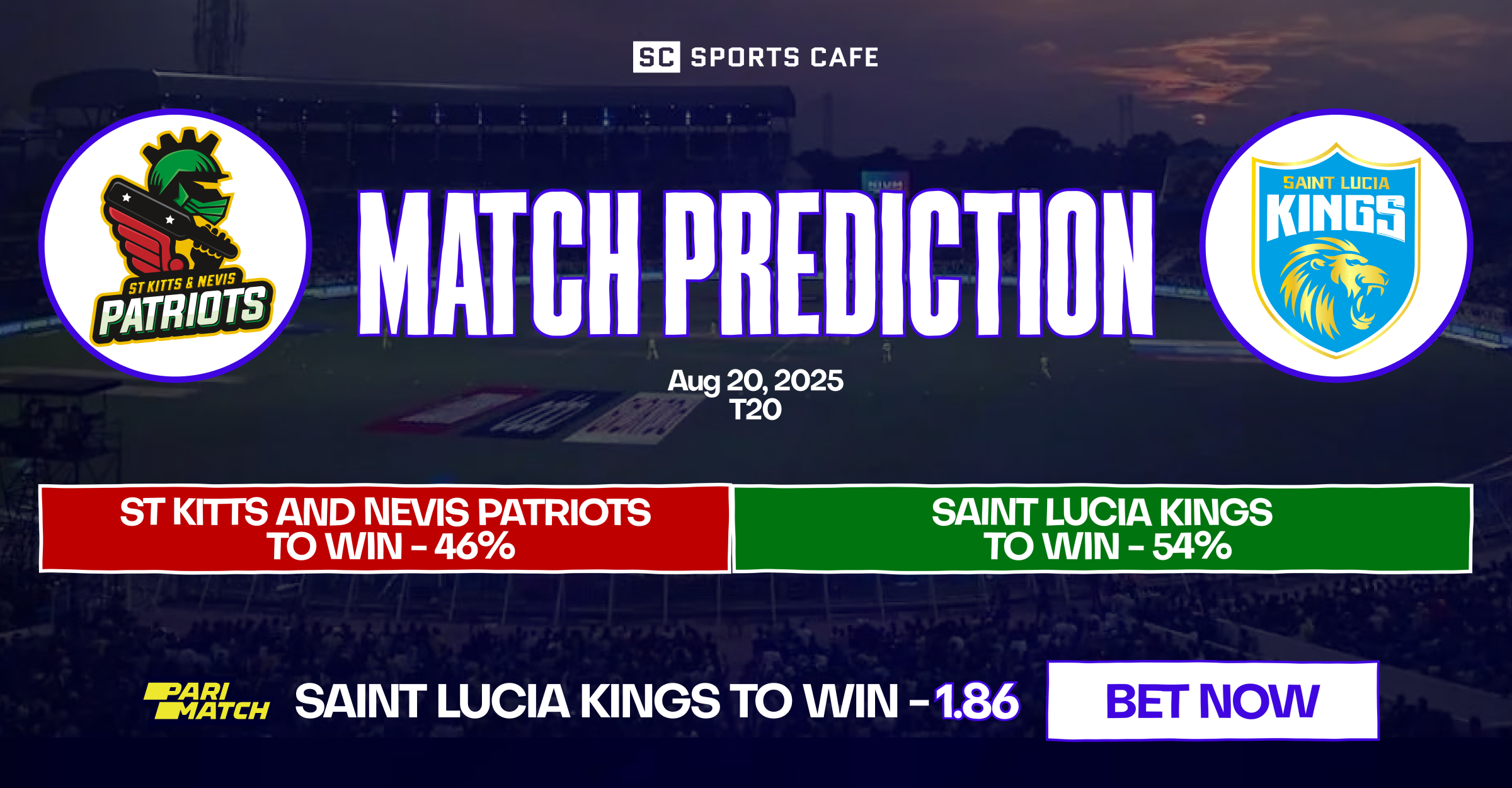 St Kitts and Nevis Patriots vs Saint Lucia Kings